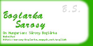 boglarka sarosy business card