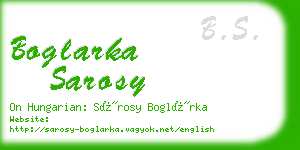 boglarka sarosy business card